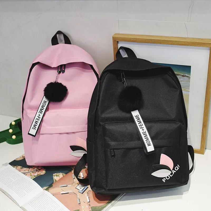 Kawaii небольшой холщовый рюкзак школьный с листьями Женская дорожная много