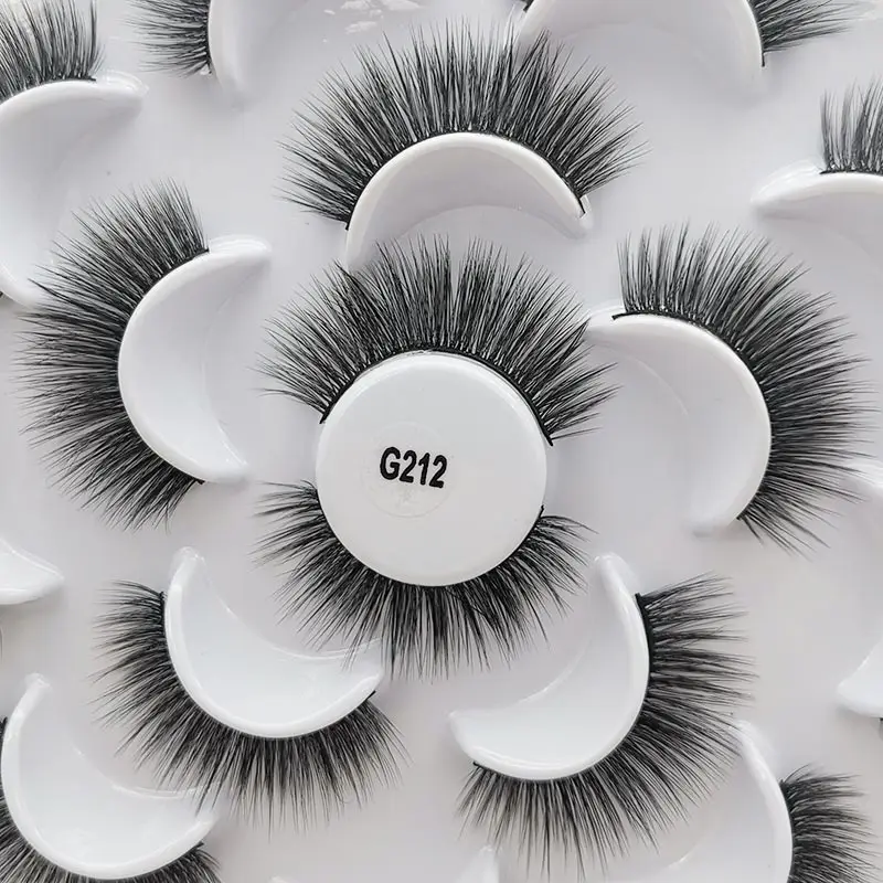 Mink eyelashes 3d mink hair eyelashes10 pairs long makeup 3d faux nature fake lashes extension false eyelashes Wholesale(10P
