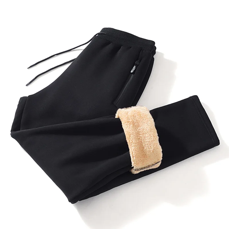 

Mens Sweaterpants Men Thicken Fleece Thermals Trousers Outdoor Winter Warm Casual Pants Joggers Plus Size