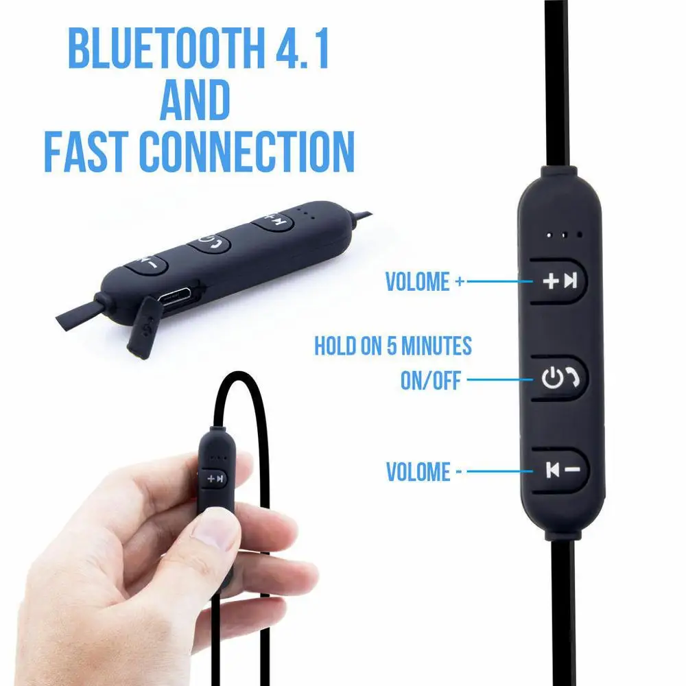 Водонепроницаемая Bluetooth Спортивная гарнитура Магнитная Беспроводная