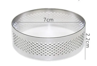 7 см 8 круглая нержавеющая перфорированная бесшовная пирога кольцо для с