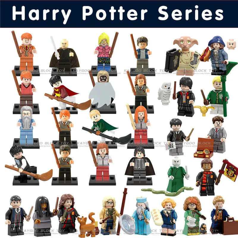 32pcs harry potter 34 шт./лот, строительные блоки Marvel, супергерои, Мстители, DC, Человек-паук, Бэтмен, Железный человек, танос, Тор, модели, набор кирпичей, детская игрушка - Цвет: 32pcs harry potter