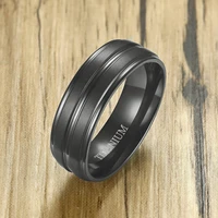 men ringelegant black titanium wedding band gents jewelry gift for him