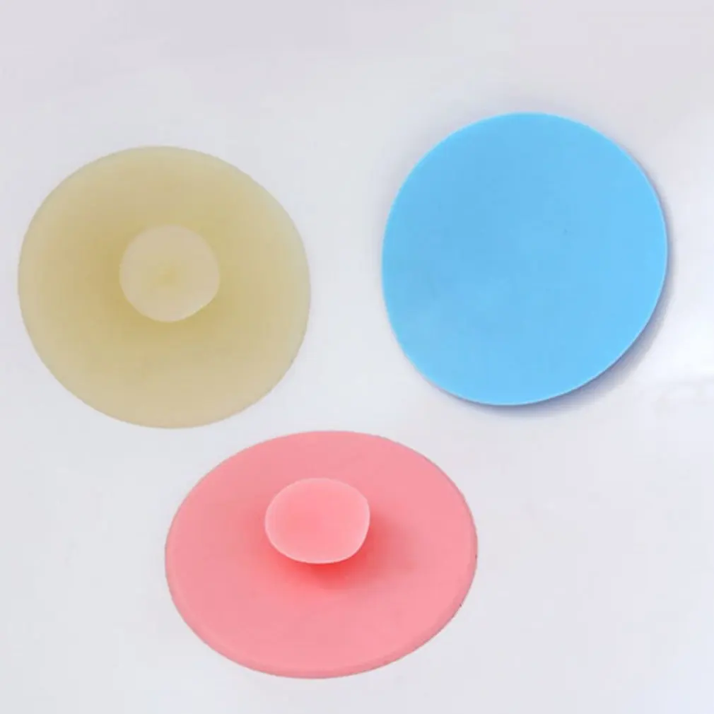 

PVC Sink Stopper Drain Plug for Chrome Ring Basin Laundry Suction Cup Design Water Stopper Tool Kitchen Gadgets