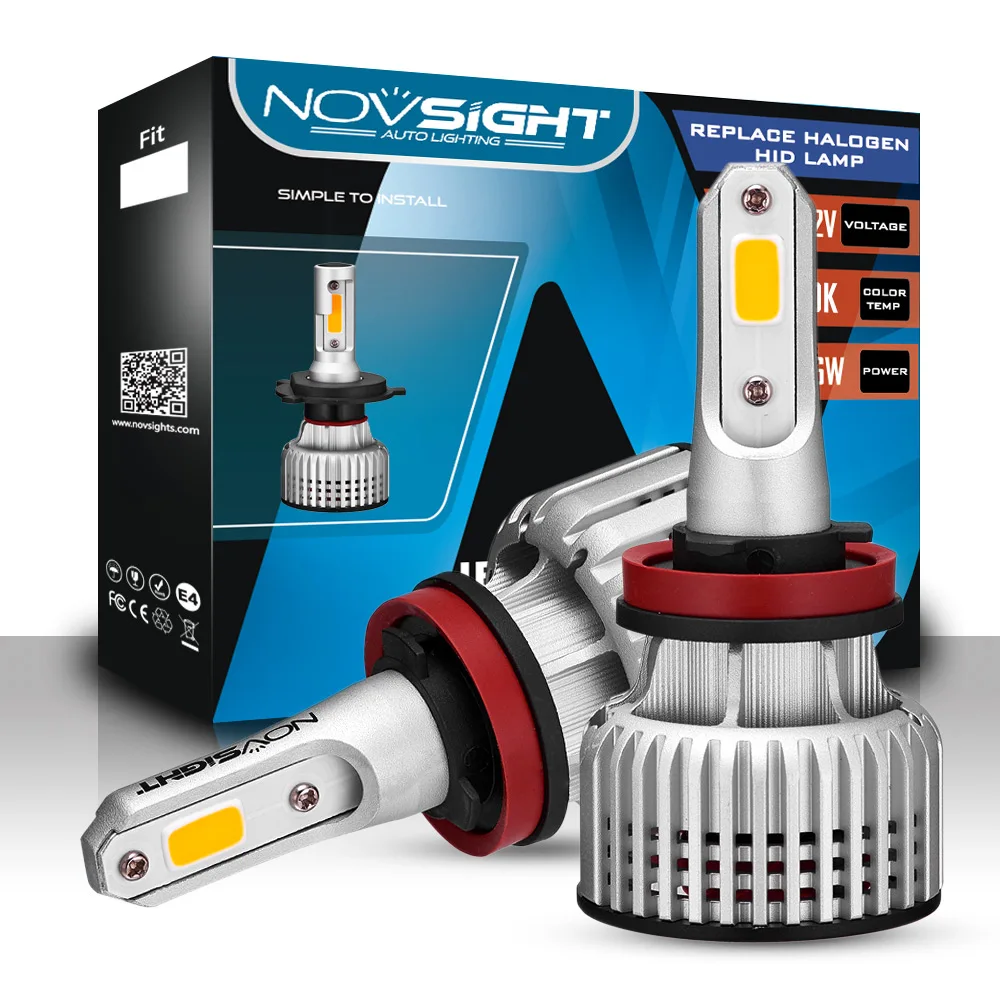 

2x Car NOVSIGHT LED Headlight Bulbs 72W/Pair A500-N12Y H1110000LM 3000K Yellow High Quality Car Lights Accessories