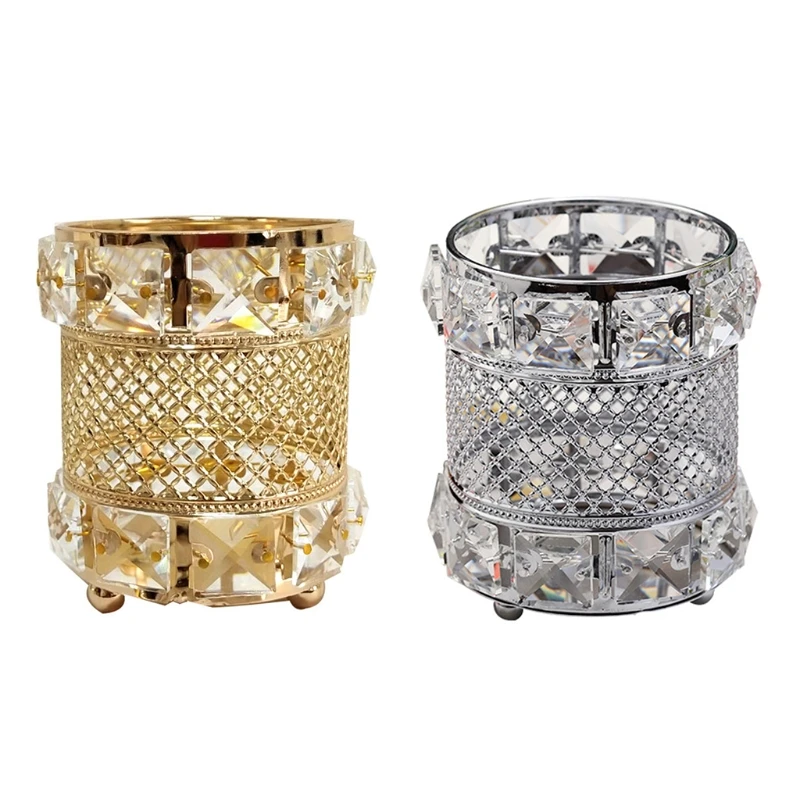 Держатель для кистей макияжа хрустальный ящик хранения инструментов настольная