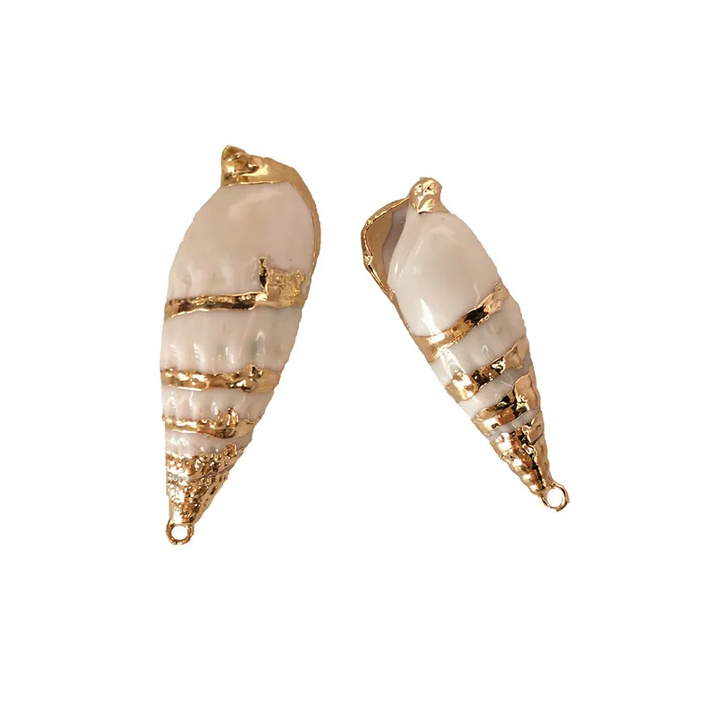 20 шт. белый морской раковины натуральный гребешок подвеска из гальванического