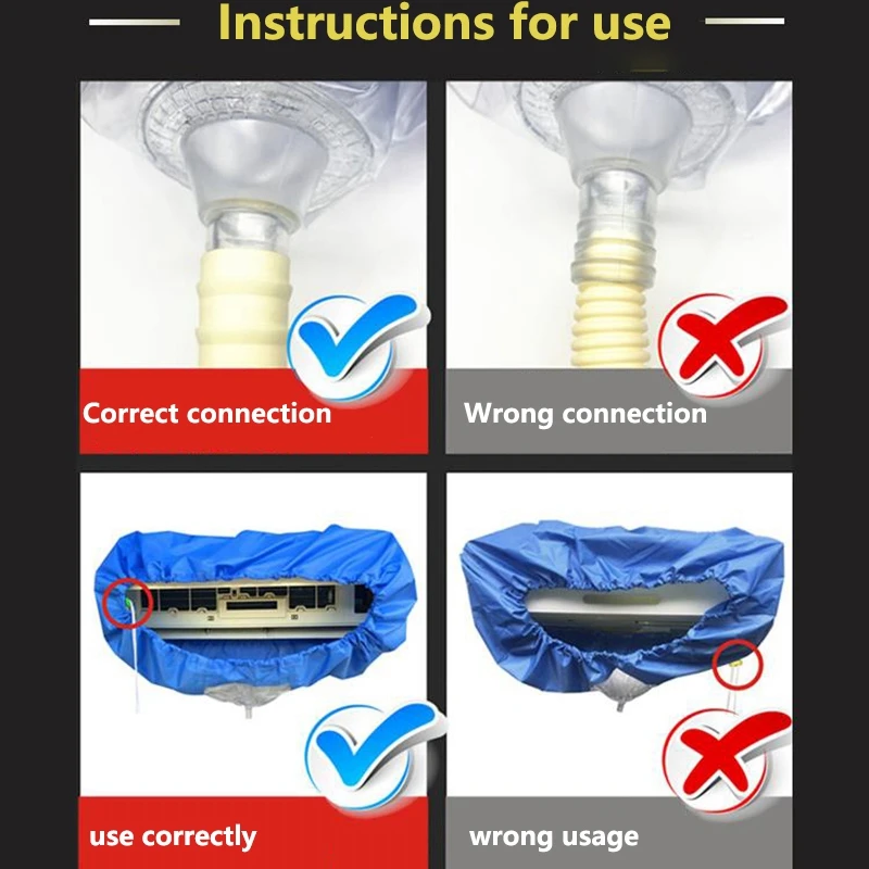 

Room Wall Mounted Air Conditioning Cleaning Bag Split Air Conditioner Washing Cover Waterproof Anti-Dust Protector