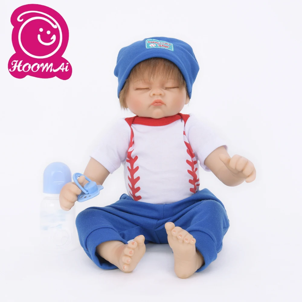 Кукла реборн тканевая игрушка для мальчиков и девочек подарок со звуком сна