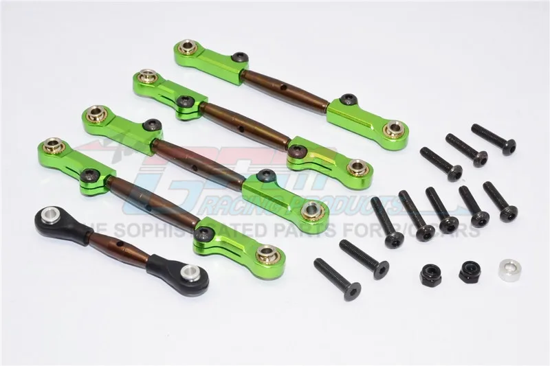 GPM SPRING STEEL COMPLETED ANTI-THREAD TIE ROD WITH ALUMINIUM ENDS For AXIAL YETI SCORE AX90068 RC Upgrade | Игрушки и хобби