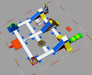 Надувная водная горка для бассейна аквапарк игровая площадка с пушками|water park|water