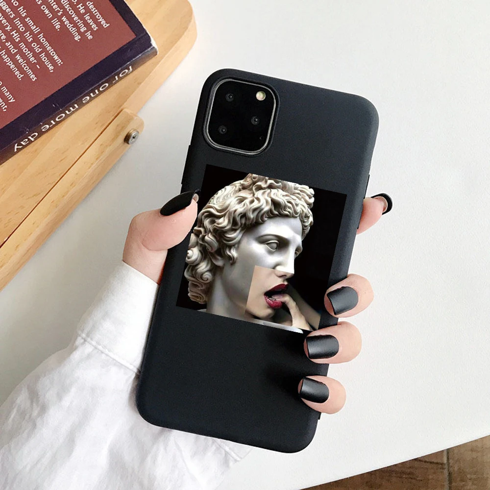 Давид Мона Лиза для iphone 11 11Pro Max 5S SE чехол для телефона для iphone XS Max XR X 6S 6 7 8 Plus мягкие ТПУ чехлы накладки оболочка