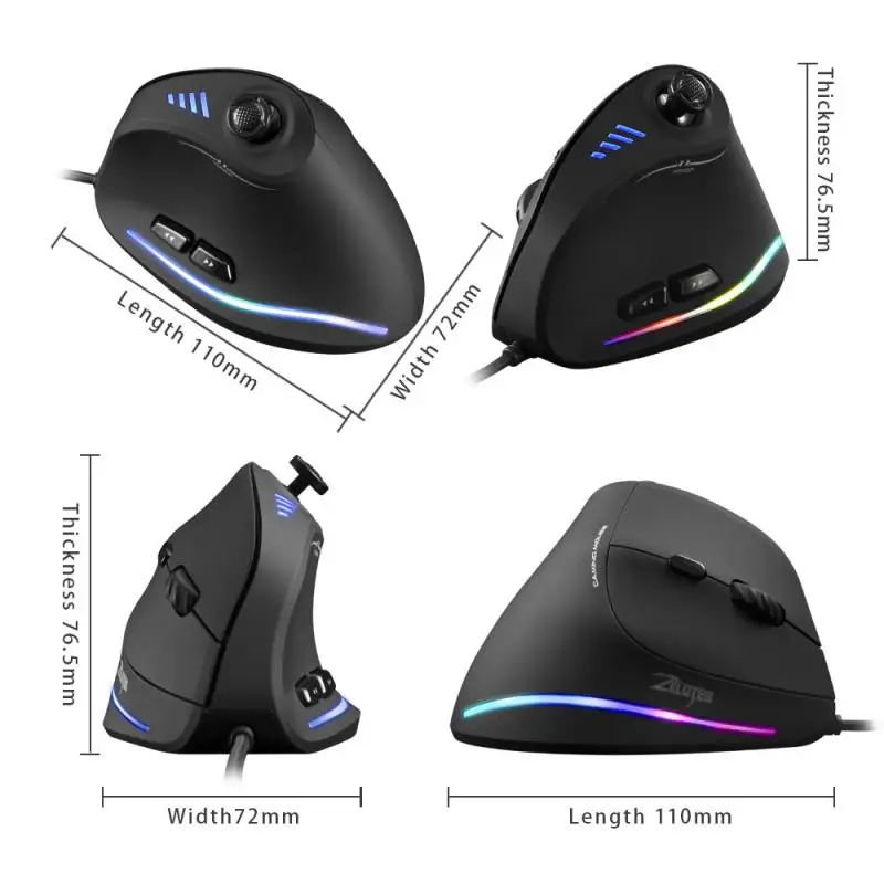 

Ergonomic Vertical Mouse 2.4G Wireless Right Left Hand Computer Gaming Mice 11 Keys USB Optical Mouse Gamer Mouse For Laptop PC