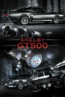 details about ford shelby mustang gt500 racing metal tin sign poster wall plaque