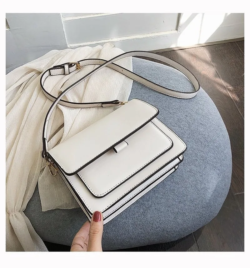 

Brand designer new 2020 trendy Korean version of PU leather messenger bag female wild fashion shoulder bag small square bag