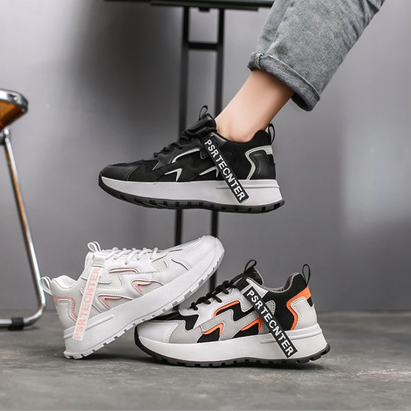 

Women Sneakers Fashion Spring Women Shoes Flats Platform Casual shoes For Women Comfortable Breathable Lace-Up White Shoes