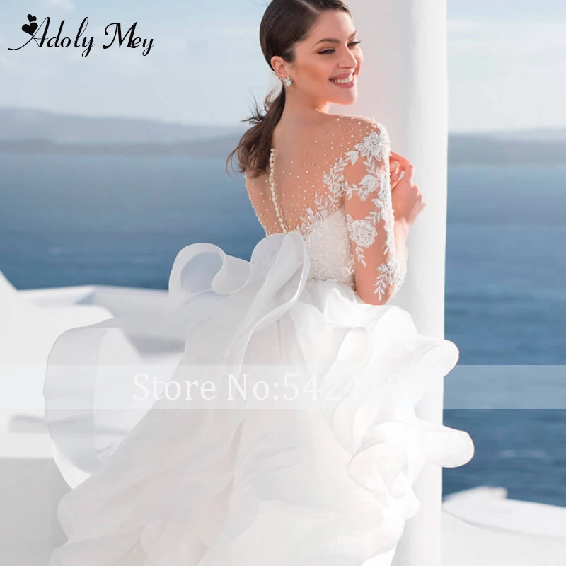 Свадебное платье-трапеция Adoly Mey роскошное ТРАПЕЦИЕВИДНОЕ ПЛАТЬЕ с глубоким