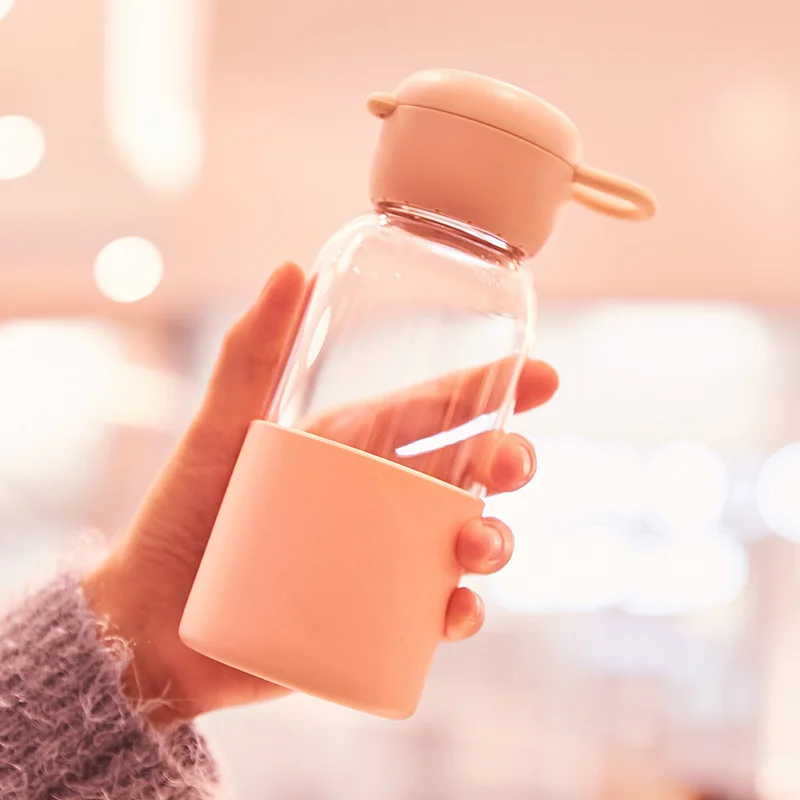 

Heat Resistant Glass Water Cup Travel Creativity European Cute Fashion Reusable Taza Desayuno Grande Transparent Cups BD50GG