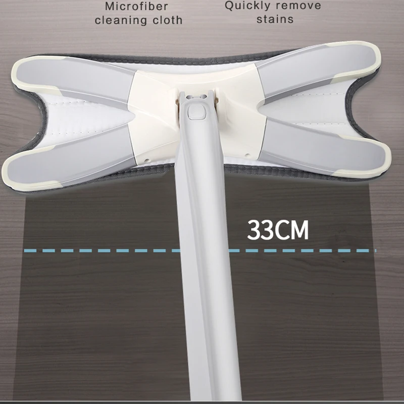 

Flat Floor Mops Mop X-type Wringer Set Mops Squeeze Floor Mops 3 Washable Microfiber Pads Wet Dry Use Household Cleaning Tools