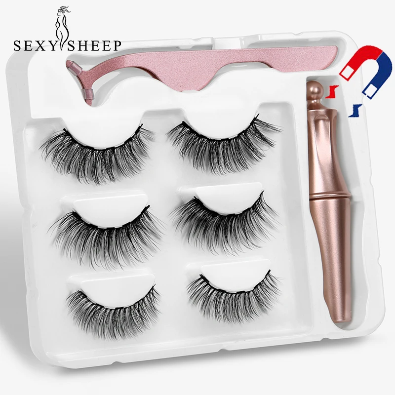 SEXYSHEEP набор магнитных ресниц Магнитный жидкий карандаш для глаз накладной Пинцет