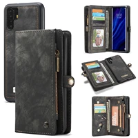 wallet cover for huawei mate 20 p30 pro ultimate functional all in one handmade leather removable flip shockproof phone case