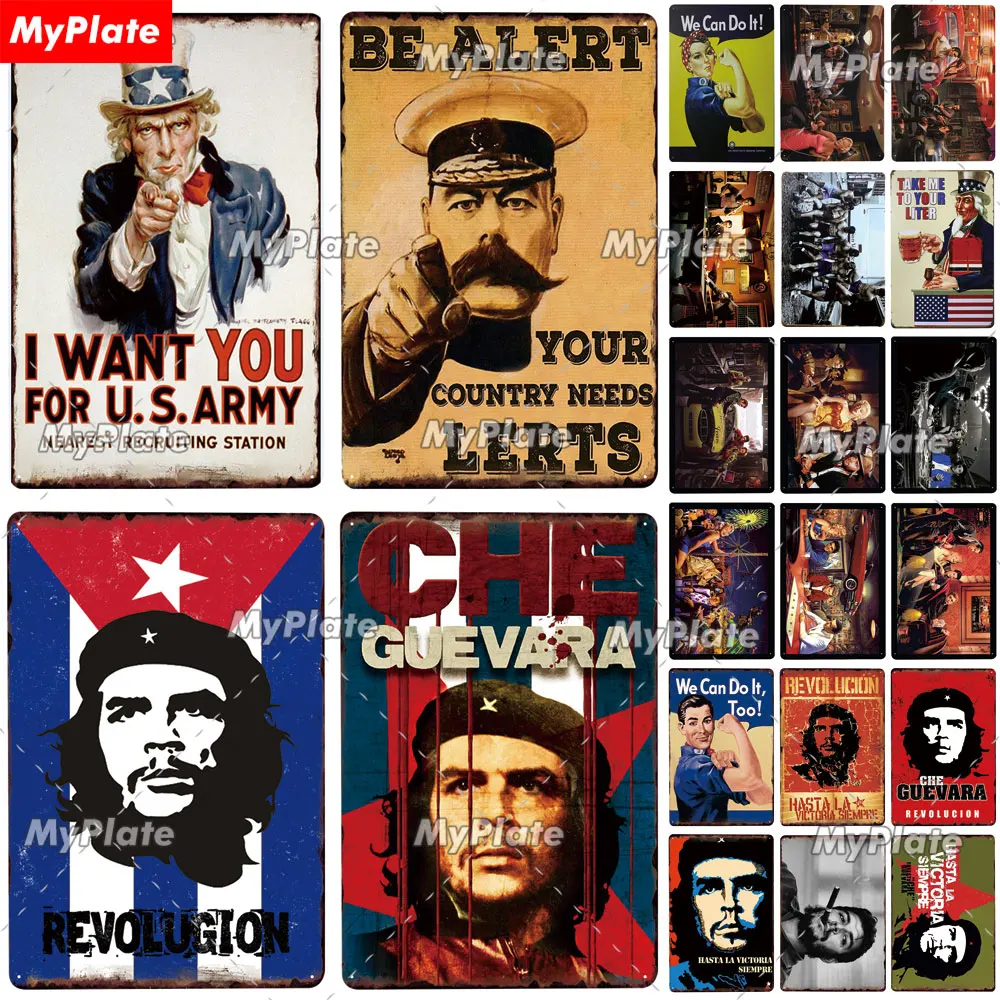 Металлический знак революции винтажный Жестяная Табличка с надписью Настенный
