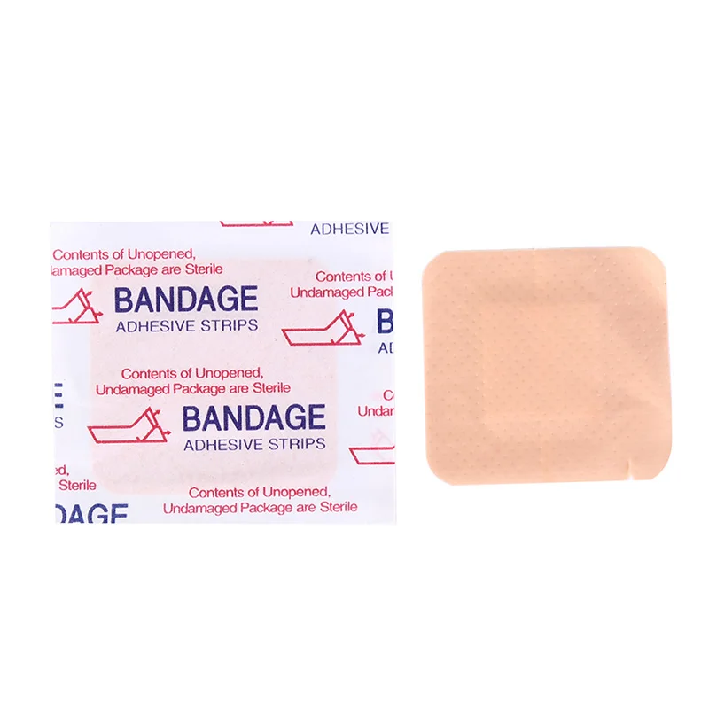 

High Quality 10Pcs Waterproof Skin Color Square Band Aid Braces Support Adhesive Bandages Band Aid for Outdoor Wound Closure