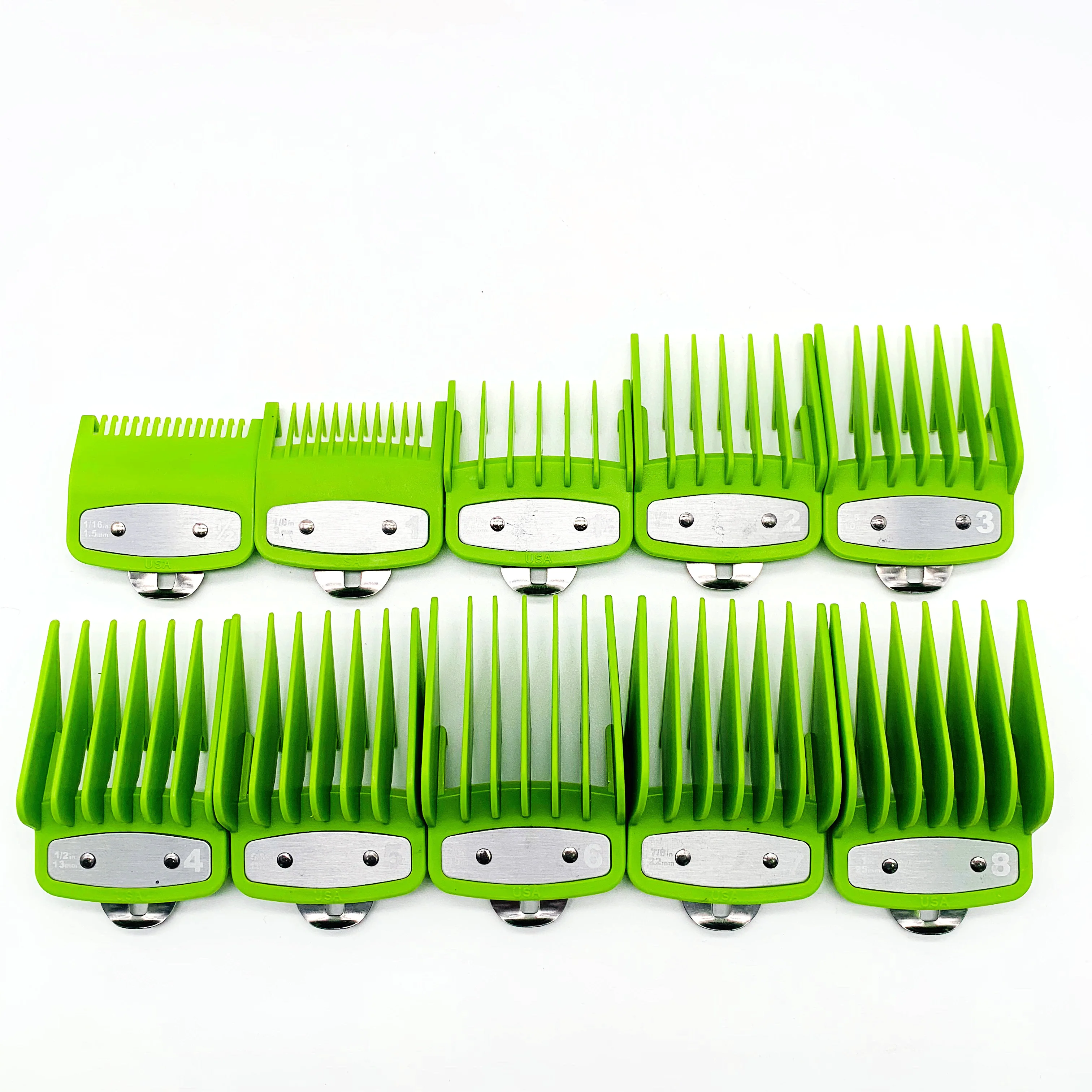 Профессиональная расческа Wahl с металлическим зажимом 10 шт. 1 5/3/4/5/6/10/13/16/19/22/25