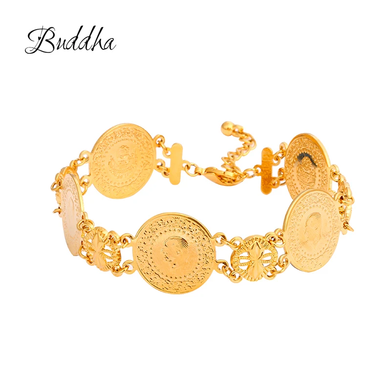Монета браслет с надписью Аллах золото Исламская мусульманском арабском монеты