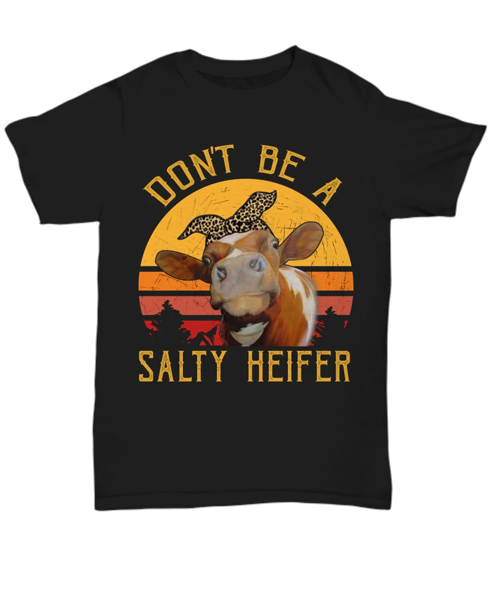 Забавная футболка солёная телка унисекс для влюбленных в корову подарок женщин