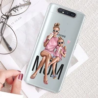 soft case for samsung galaxy a80 mom parent child transparent lithe tpu silica gel a 80 case full protective dirt resistant case