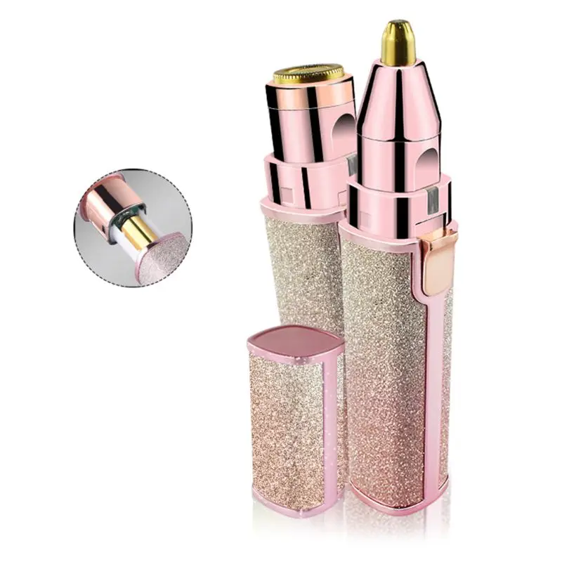 2 в 1 Женский Портативный электрический триммер для бровей Бритва удаления волос