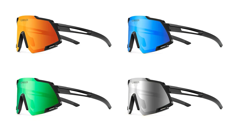 NEWBOLER Polarized 5 Lens Cycling Sunglasses UV400 Mountain Road Bike Eyewear Outdoor Sport Cycling Glasses Bicycle Goggles