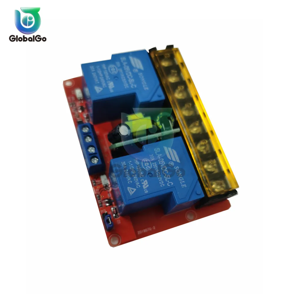 2 канальный релейный переключатель доска 30A высокий и низкий уровень запуска