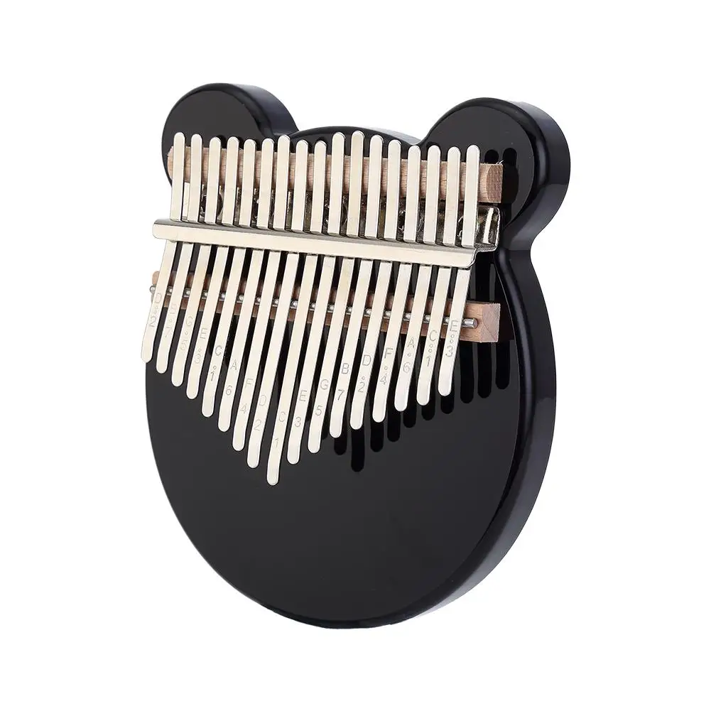 Kalimba 17 клавиш акриловое тело большой палец пианино черный Mbira музыкальный
