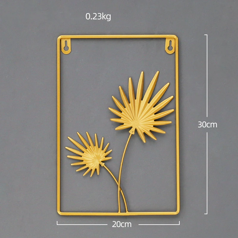 

Nordic Style Leaf Shape Hanging Wall Creative Iron Ginkgo Leaf Decoration Living Room Sofa Background Wall Decor Accessories