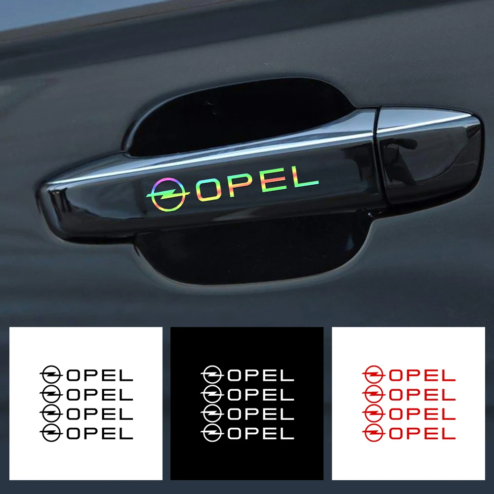 4 шт. светоотражающие виниловые наклейки на дверную ручку автомобиля Opel Astra J H G K