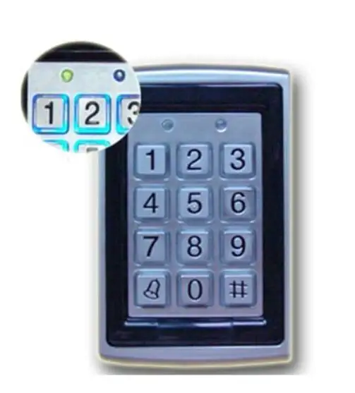 access keypad LPSECURITY 125 кГц EM-ID металлический чехол Открыватель ворот дверной замок RFID считыватель клавиатура контроля доступа с подсветкой светильник - Цвет: access keypad