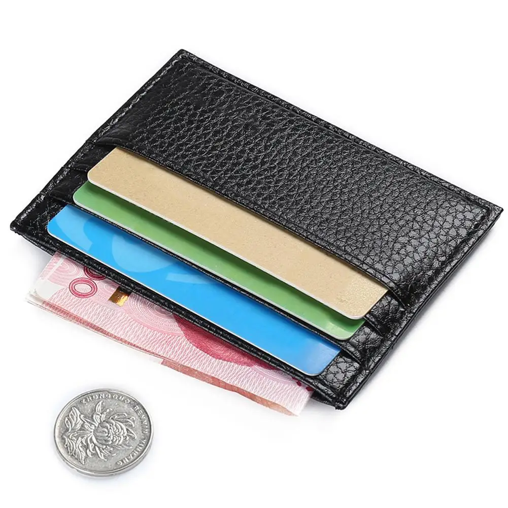 

New Multi-Slot Faux Leather Function Card Case Business Card Holder Men Women Thin Short Wallet Coin Purse Card Holder