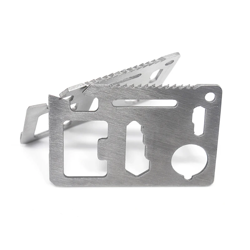 Double row serration Кредитная карта Нож многофункциональный карманный нож кошелек многофункциональный инструмент Мультитул кемпинг инструменты выживания гаечный ключ - Цвет: Double row serration