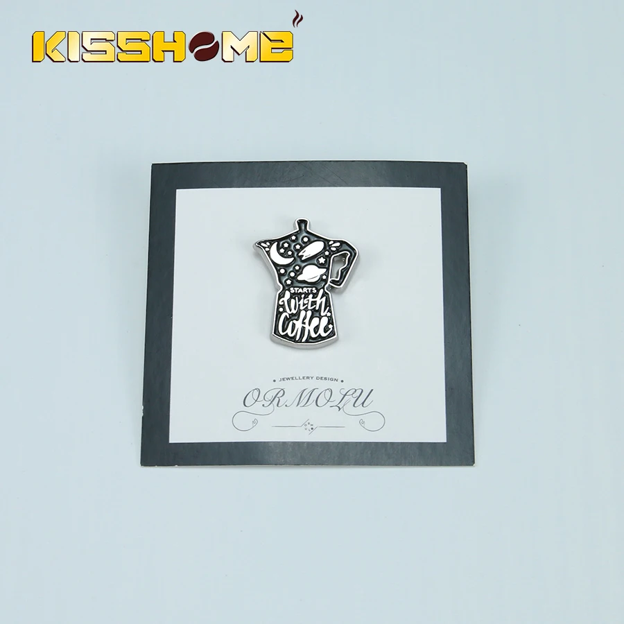 Брошь в виде кофейного Моки звездное небо запонки аксессуары для кофе красивая