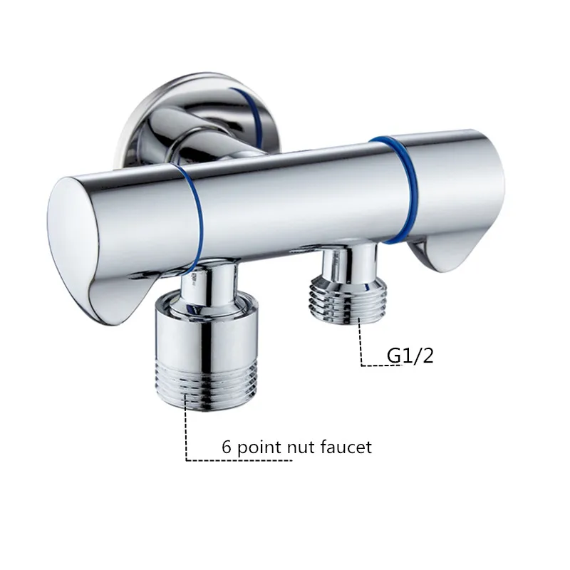 

Треугольный клапан G1/2 «один в два» Многофункциональный трехходовой запорный клапан с двойным углом для стиральной машины и туалета