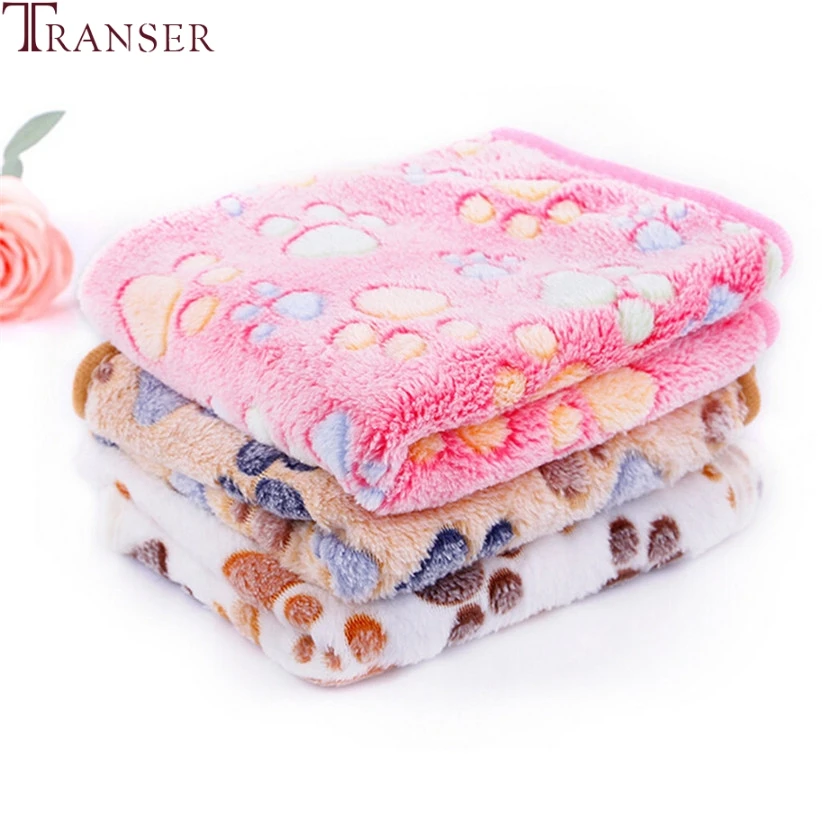Transer 1 шт. лапа печать мягкий флис теплое одеяло для собаки Питомца Кошка Собака