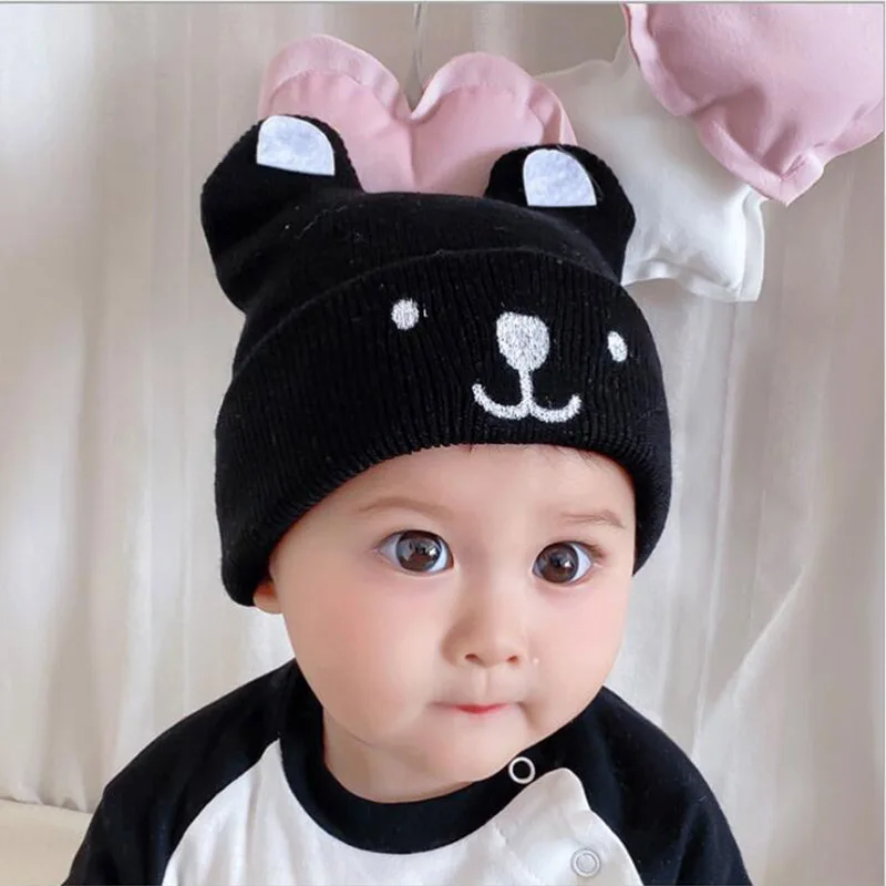 1Pcs Casual Warm Newborn Knitted Cap Cartoon Dog Cat Shape Baby Hat Autumn Winter Children Hats | Детская одежда и обувь