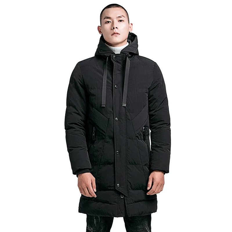 

2020 winter new men's classic hooded padded jacket mid-length thick warm casual men's padded jacket for men plus 4xl down coat