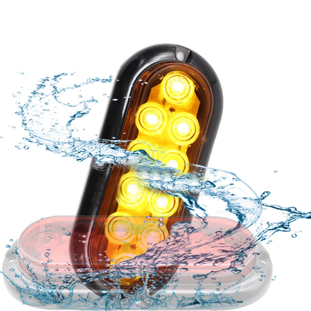 2PCS 12V 10 LED Waterproof Car Tail Light Assembly Rear Lamps Stop Brake Lamp for Trailer Truck Van Lighting | Автомобили и