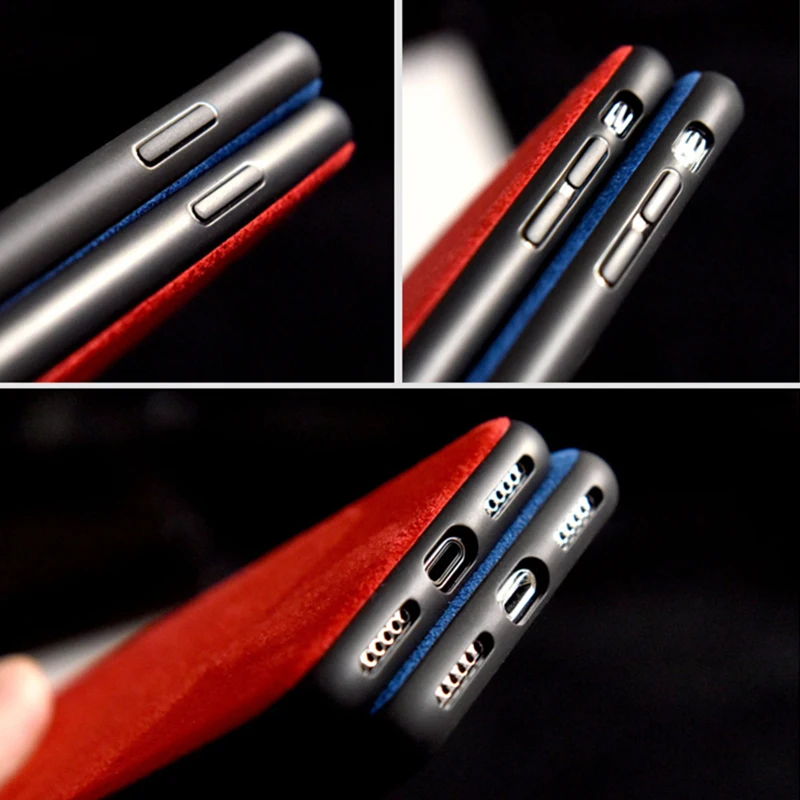 Замшевый кожаный чехол для телефона Samsung S7 S8 S9 S10 Plus Note 8 9 10 plus A10 A20 A30 A50 A70 A5 A7 J5 J7 2017 J6