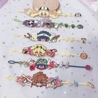 wholesale anime game aotu world king grey cosplay handmade embroidery logo textile bracelet costume wrist strap hand chain prop
