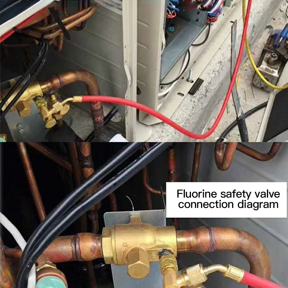 High Quality Liquid Safety Valve R410 R22 Air Conditioning Refrigerant 1/4 &ampquotSafety Adapter Repair and Fluoride | Обустройство