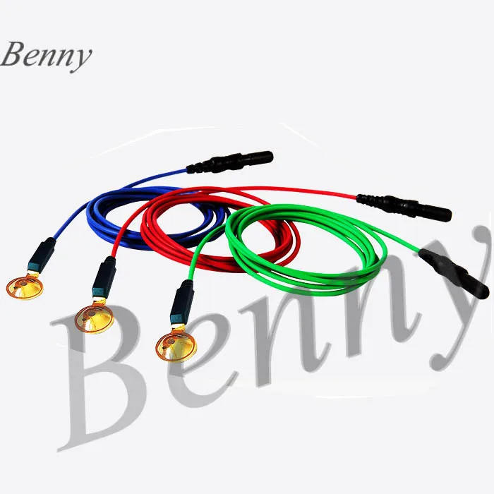 1 шт. ЭЭГ электрод золото пластинчатый мозга проводимости провода электродная